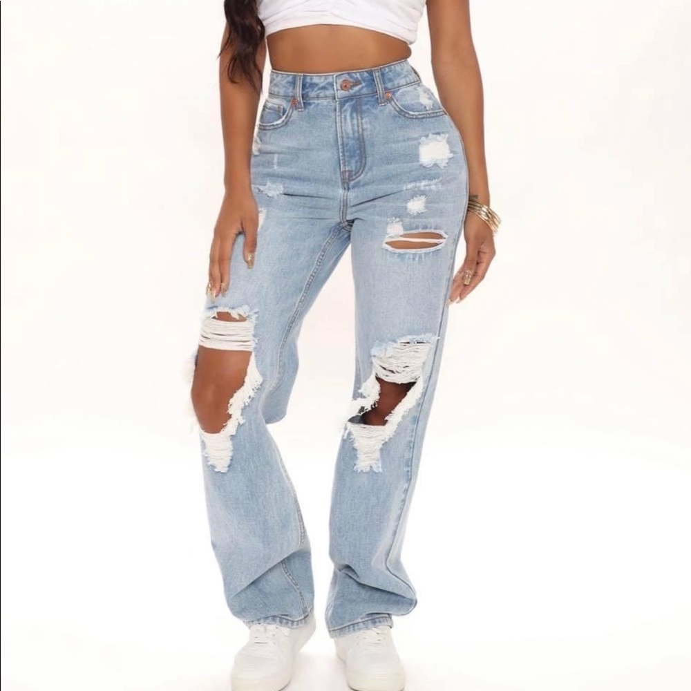 Size 7 Go Bestie Ripped Jeans from Fashion Nova